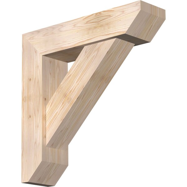 Ekena Millwork Traditional Slat Smooth Bracket w/ Offset Brace, Douglas Fir, 7 1/2"W x 30"D x 30"H BKT0806X30X30TRA06SDF - main